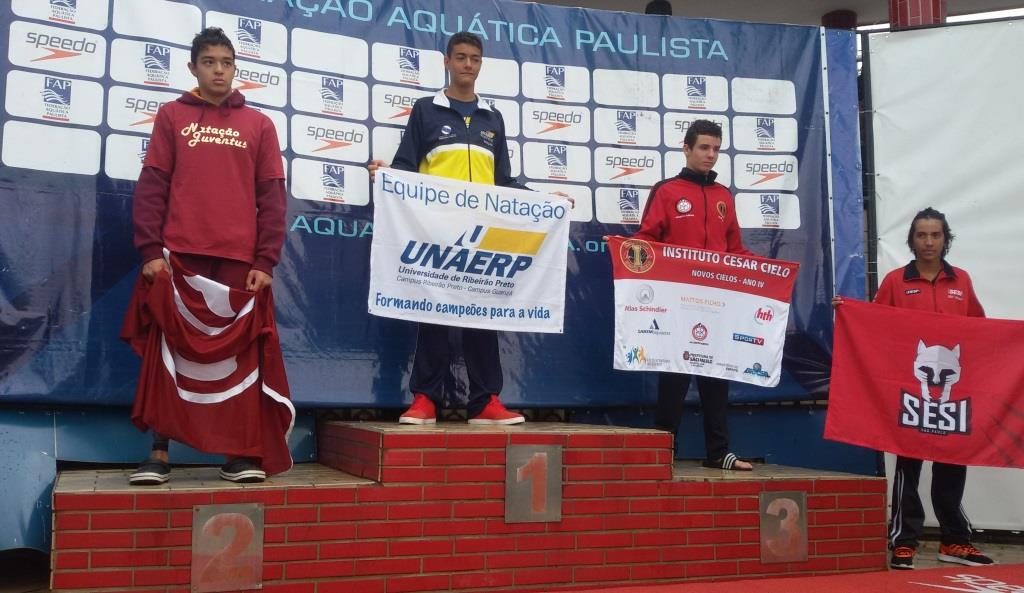 O nadador Flávio Fagundes de Oliveira se sagrou campeão e vice-campeão paulista no Campeonato Paulista Infantil de Verão – 2017