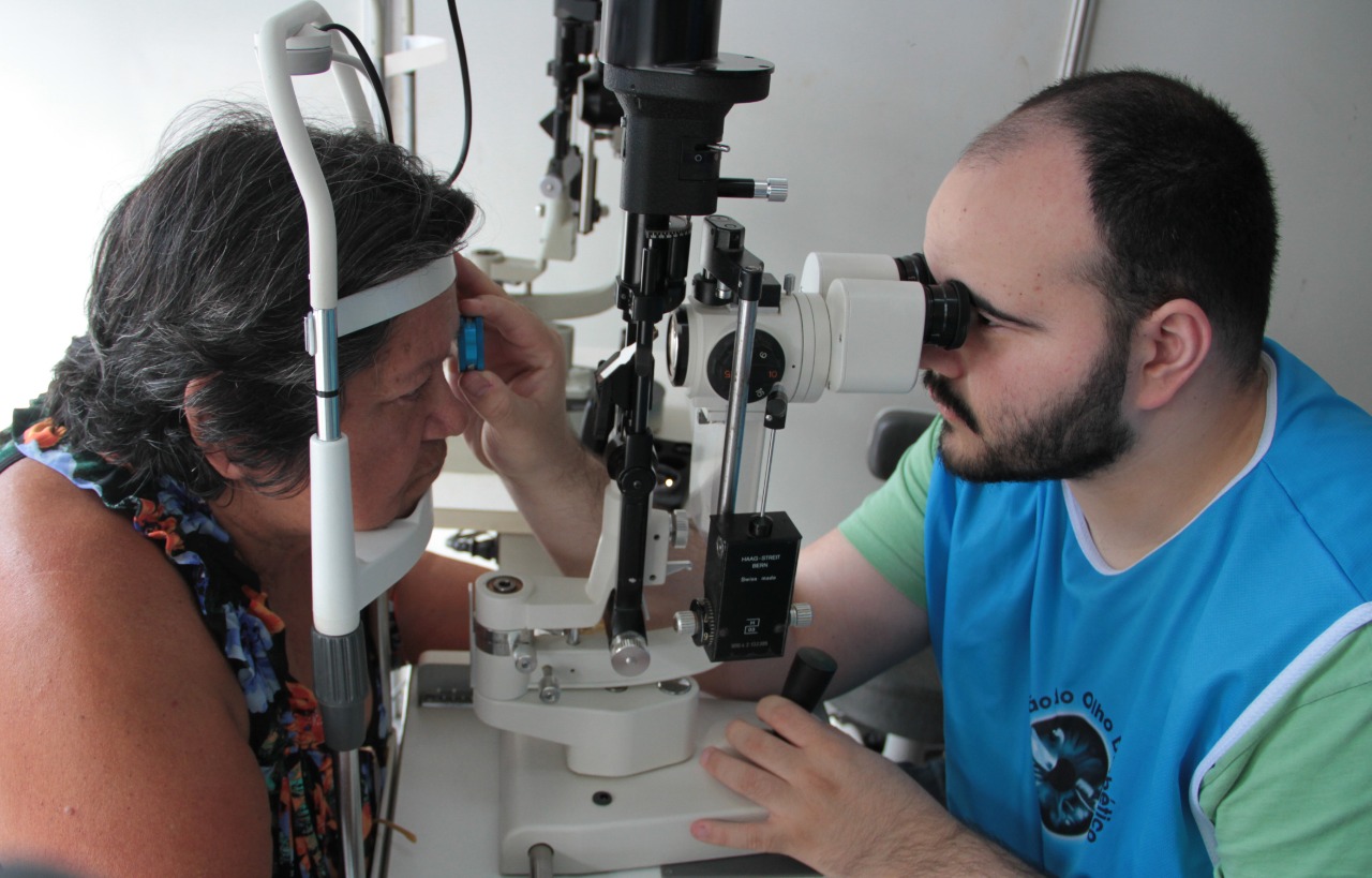 Exames de olhos realizados no Mutirão previnem contra a cegueira diabética